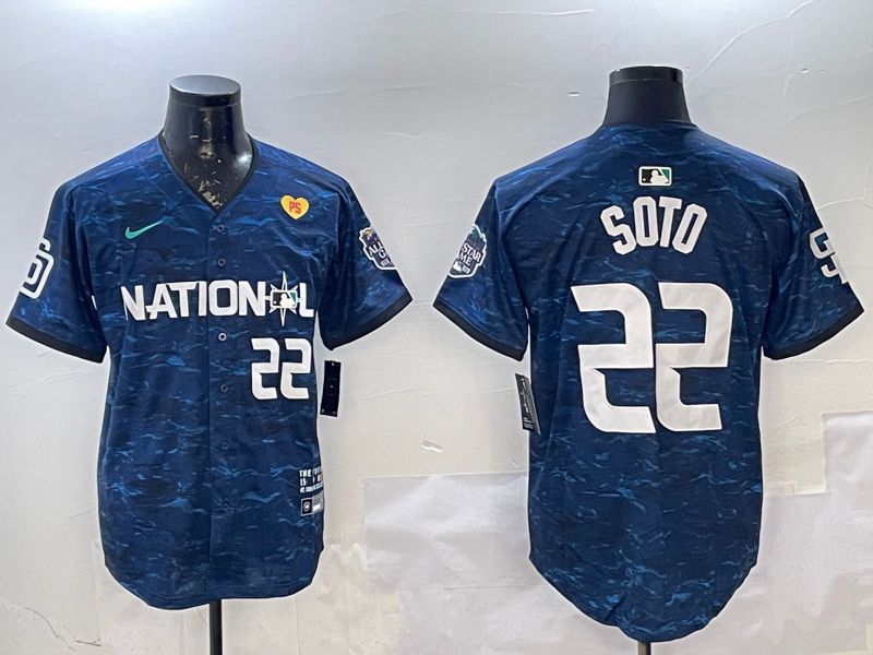 Men San Diego Padres #22 Soto Blue All star 2025 Nike MLB Jersey style 2